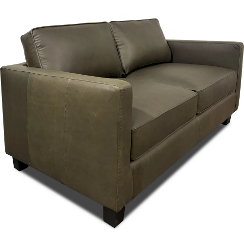 4040 Loveseat in Olive Top Grain Leather